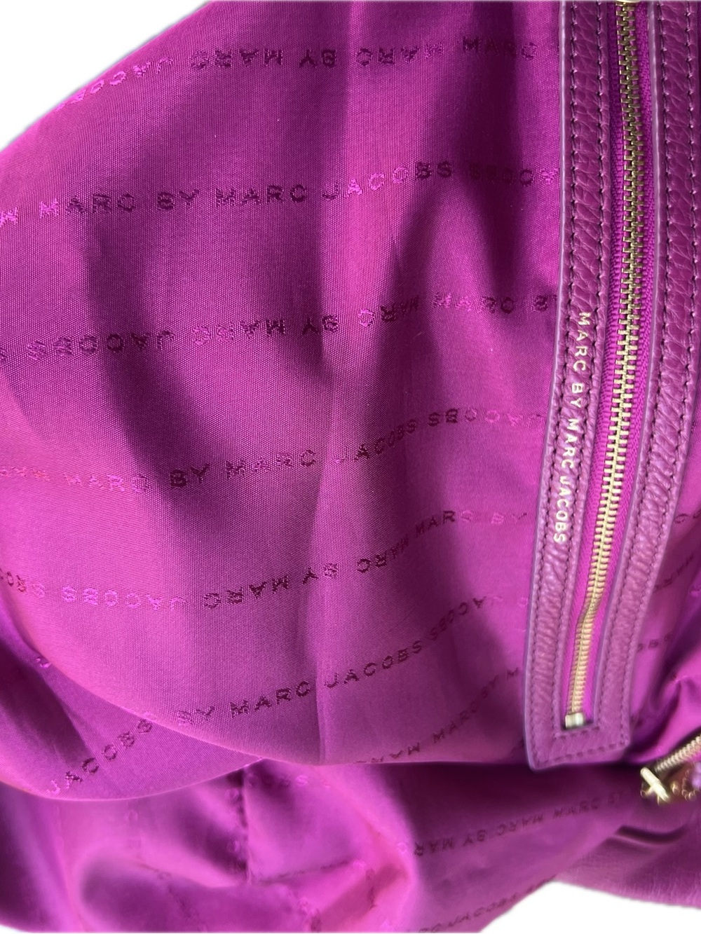 Marc by Marc Jacobs Plum Leather Dome Satchel with Gold Hardware - Picture 10 of 13